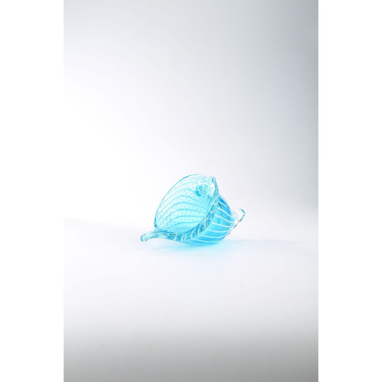 CC Home Furnishings Hand Blown Glass Tabletop Decoration - 8.5" - Aqua Blue